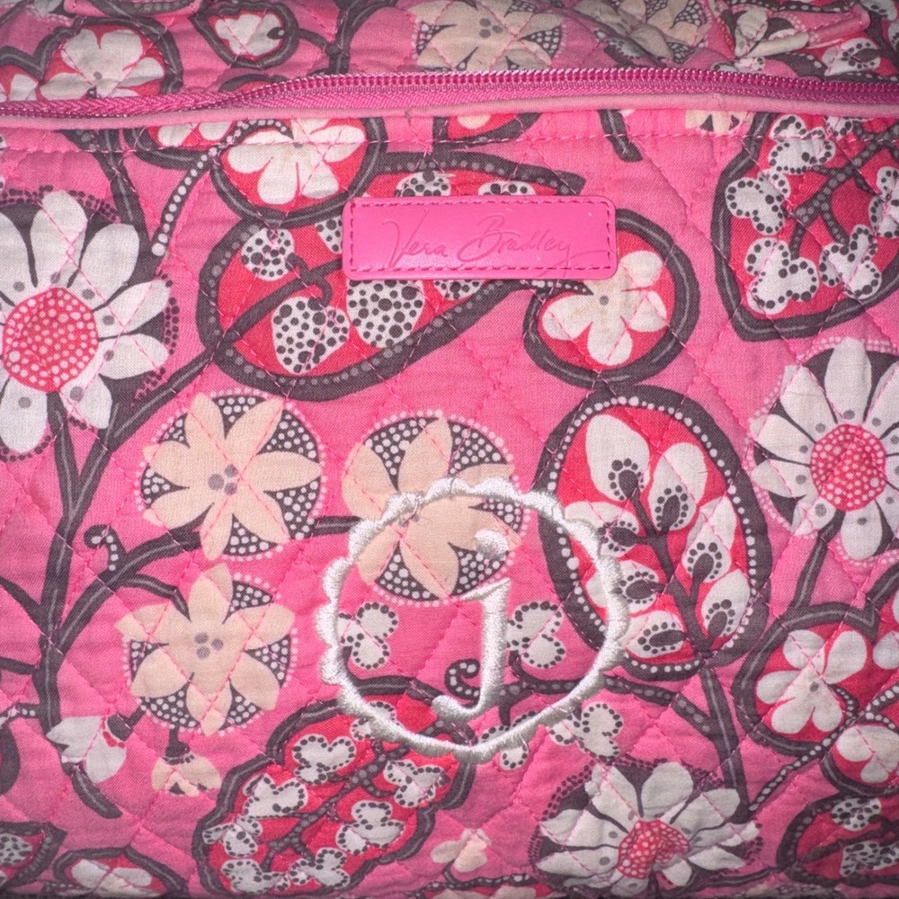 Vera Bradley Vintage Pink Floral Baby Diaper Bag Y2K Quilted Travel Weekender - Picture 3 of 10